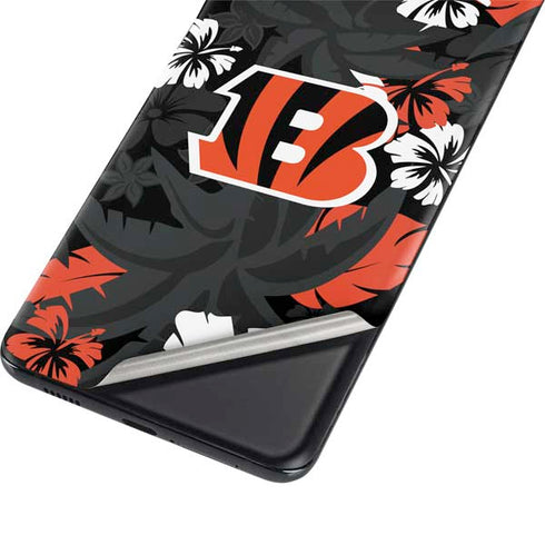 NFL Cincinnati Bengals Tropical Print Galaxy S21 Ultra 5G Skin