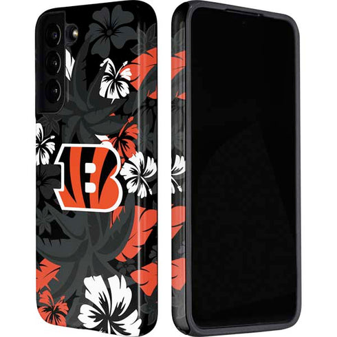 NFL Cincinnati Bengals Tropical Print Galaxy S22 Plus Pro Case
