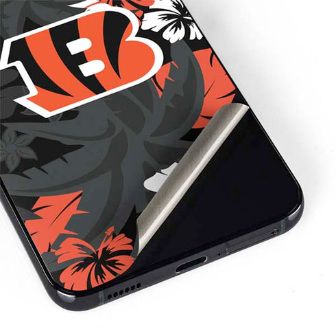 NFL Cincinnati Bengals Tropical Print Galaxy S22 Plus Skin