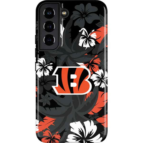 NFL Cincinnati Bengals Tropical Print Galaxy S22 Pro Case