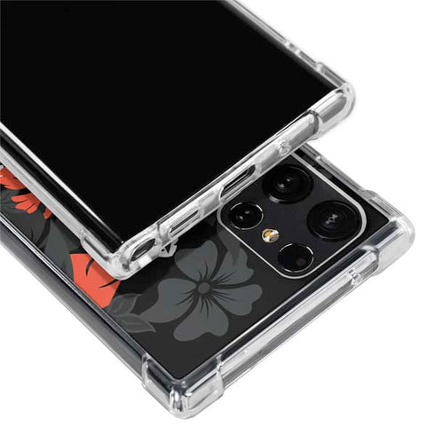 NFL Cincinnati Bengals Tropical Print Galaxy S22 Ultra Clear Case