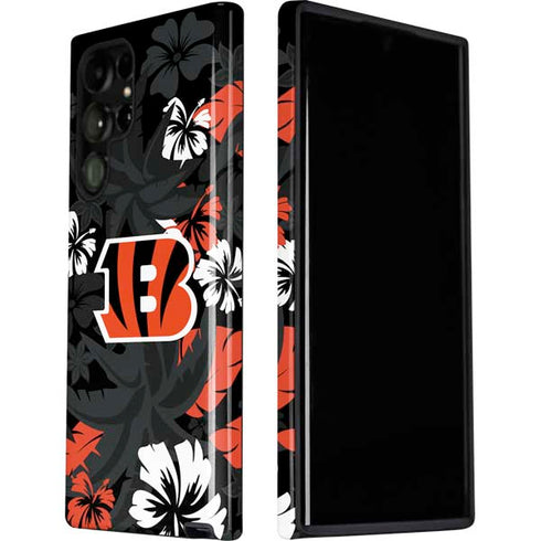 NFL Cincinnati Bengals Tropical Print Galaxy S22 Ultra Pro Case