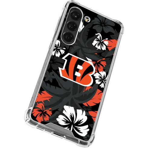 NFL Cincinnati Bengals Tropical Print Galaxy S23 Clear Case