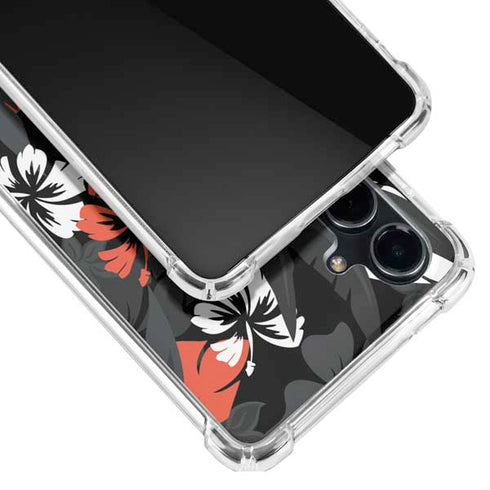 NFL Cincinnati Bengals Tropical Print Galaxy S23 FE Clear Case