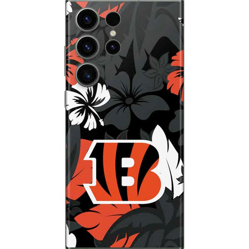 NFL Cincinnati Bengals Tropical Print Galaxy S23 Ultra Skin