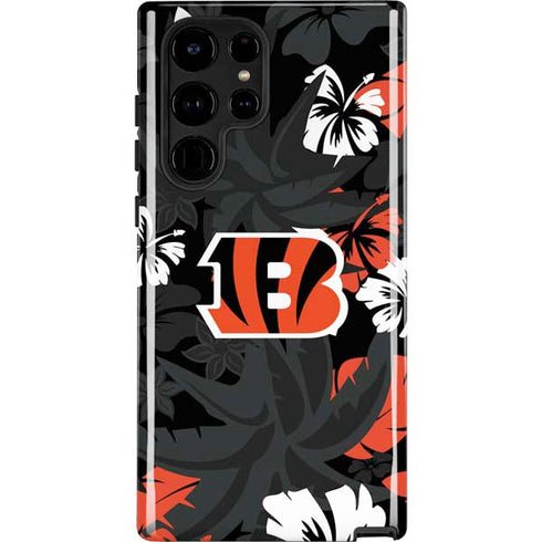 NFL Cincinnati Bengals Tropical Print Galaxy S24 Ultra Impact Case