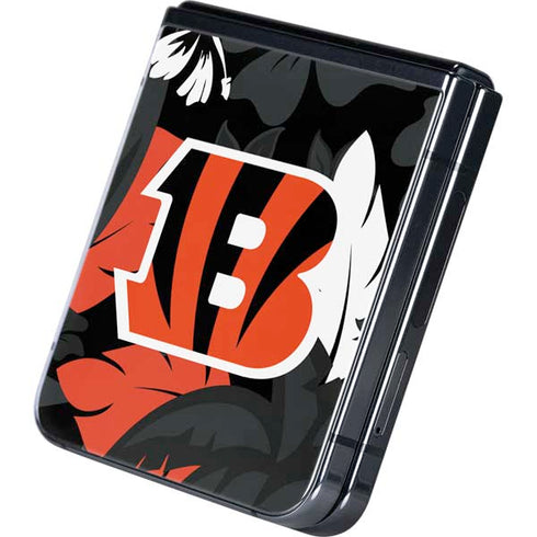 NFL Cincinnati Bengals Tropical Print Galaxy Z Flip5 5G Skin