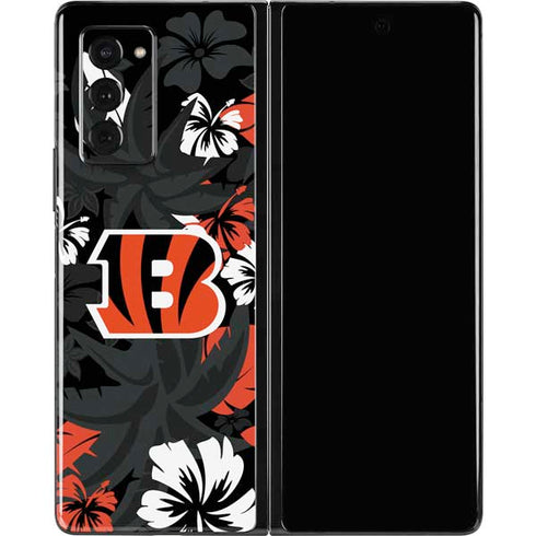 NFL Cincinnati Bengals Tropical Print Galaxy Z Fold2 5G Skin