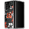 NFL Cincinnati Bengals Tropical Print Galaxy Z Fold4 5G Clear Case
