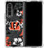 NFL Cincinnati Bengals Tropical Print Galaxy Z Fold4 5G Clear Case