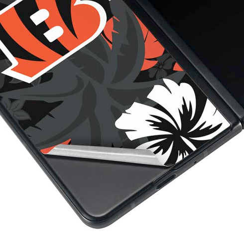 NFL Cincinnati Bengals Tropical Print Galaxy Z Fold4 5G Skin