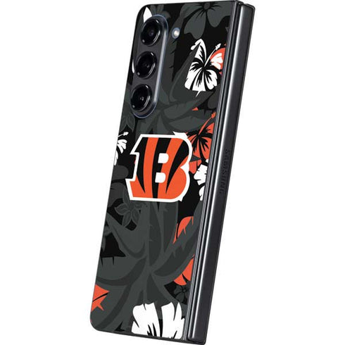 NFL Cincinnati Bengals Tropical Print Galaxy Z Fold5 5G Skin