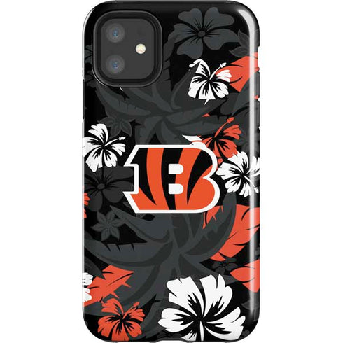NFL Cincinnati Bengals Tropical Print iPhone 11 Impact Case