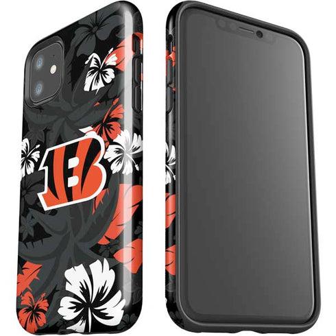 NFL Cincinnati Bengals Tropical Print iPhone 11 Impact Case