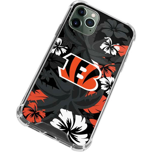 NFL Cincinnati Bengals Tropical Print iPhone 11 Pro Max Clear Case