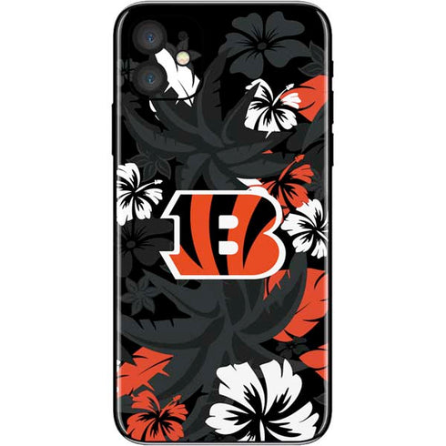 NFL Cincinnati Bengals Tropical Print iPhone 11 Skin