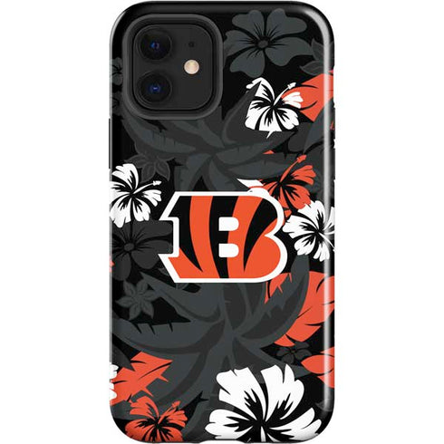 NFL Cincinnati Bengals Tropical Print iPhone 12 Impact Case