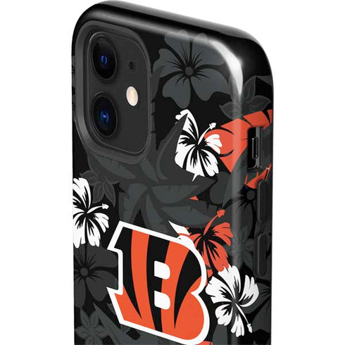 NFL Cincinnati Bengals Tropical Print iPhone 12 Impact Case