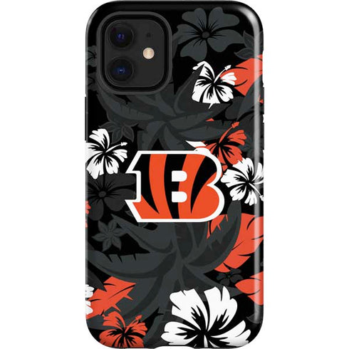 NFL Cincinnati Bengals Tropical Print iPhone 12 Mini Impact Case