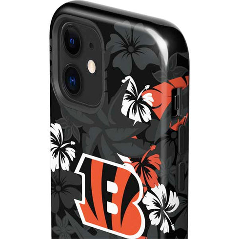 NFL Cincinnati Bengals Tropical Print iPhone 12 Mini Impact Case