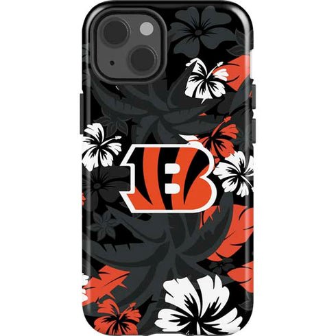 NFL Cincinnati Bengals Tropical Print iPhone 13 Impact Case
