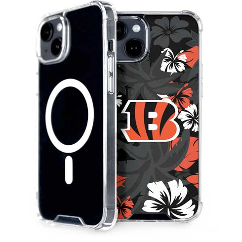 NFL Cincinnati Bengals Tropical Print iPhone 13 MagSafe Case