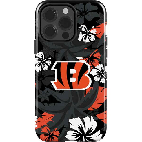 NFL Cincinnati Bengals Tropical Print iPhone 13 Pro Impact Case