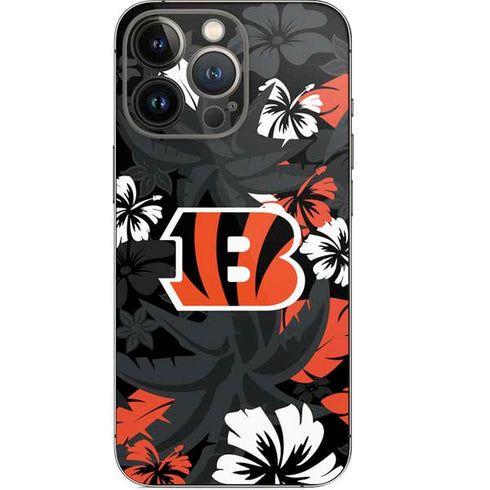 NFL Cincinnati Bengals Tropical Print iPhone 13 Pro Skin