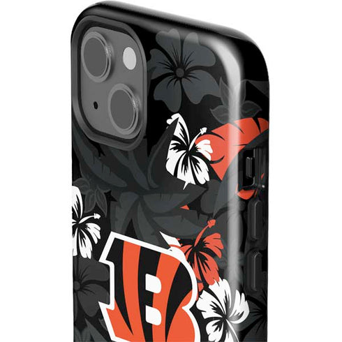 NFL Cincinnati Bengals Tropical Print iPhone 15 Impact Case