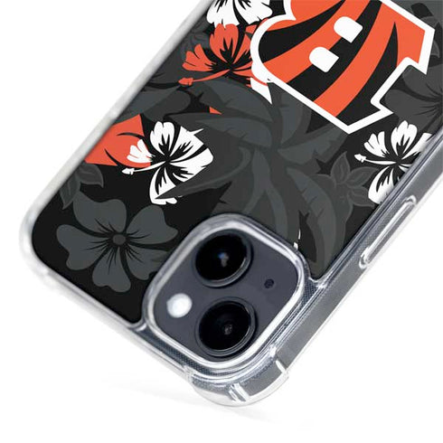 NFL Cincinnati Bengals Tropical Print iPhone 15 Plus MagSafe Case