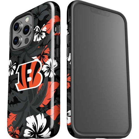 NFL Cincinnati Bengals Tropical Print iPhone 15 Pro Impact Case