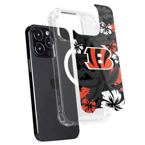 NFL Cincinnati Bengals Tropical Print iPhone 14 Pro MagSafe Case