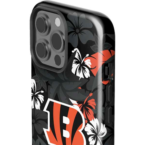 NFL Cincinnati Bengals Tropical Print iPhone 15 Pro Max Impact Case