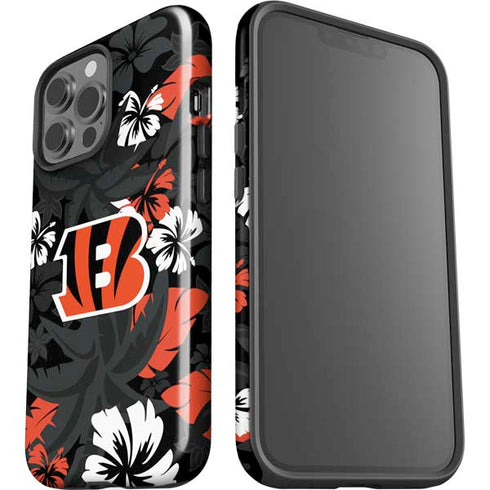 NFL Cincinnati Bengals Tropical Print iPhone 15 Pro Max Impact Case