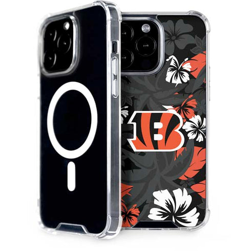 NFL Cincinnati Bengals Tropical Print iPhone 14 Pro Max MagSafe Case