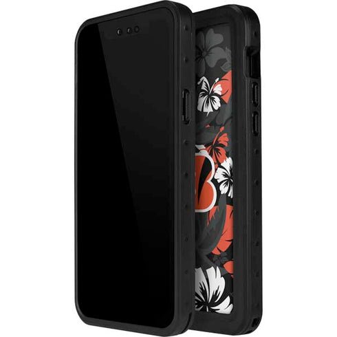 NFL Cincinnati Bengals Tropical Print iPhone 14 Pro Max Waterproof Case