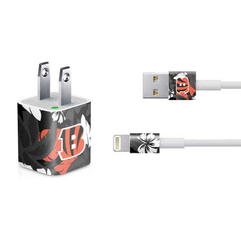 NFL Cincinnati Bengals Tropical Print iPhone Charger (5W USB) Skin
