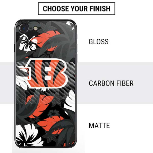 NFL Cincinnati Bengals Tropical Print iPhone SE (2nd & 3rd Gen) Skin