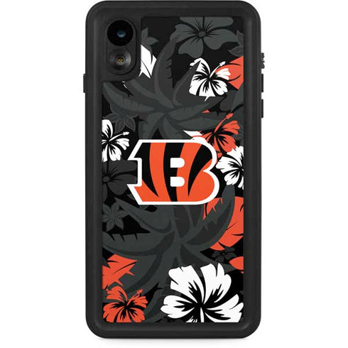 NFL Cincinnati Bengals Tropical Print iPhone XR Waterproof Case