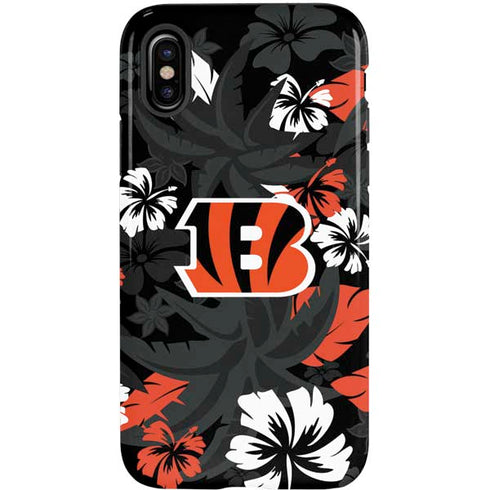 NFL Cincinnati Bengals Tropical Print iPhone XS Pro Case