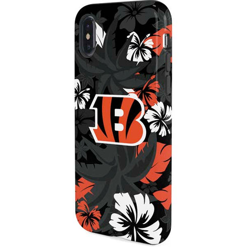 NFL Cincinnati Bengals Tropical Print iPhone XS Pro Case