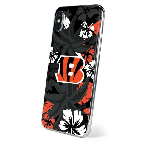 NFL Cincinnati Bengals Tropical Print iPhone XS Skin