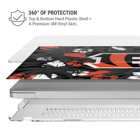 NFL Cincinnati Bengals Tropical Print MacBook Air 15in (2023-2025) Case plus Skin