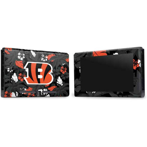NFL Cincinnati Bengals Tropical Print Nintendo Switch Bundle Skin