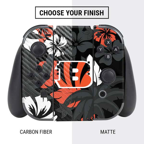 NFL Cincinnati Bengals Tropical Print Nintendo Switch Bundle Skin