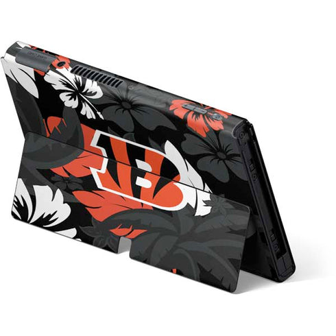 NFL Cincinnati Bengals Tropical Print Nintendo Switch OLED (2021) Skin