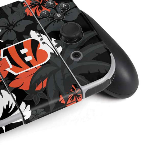 NFL Cincinnati Bengals Tropical Print Nintendo Switch OLED (2021) Skin