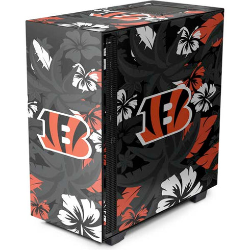 NFL Cincinnati Bengals Tropical Print NZXT H510 Compact ATX Mid-Tower Case Skin
