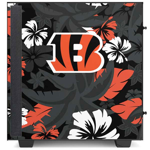 NFL Cincinnati Bengals Tropical Print NZXT H510 Compact ATX Mid-Tower Case Skin