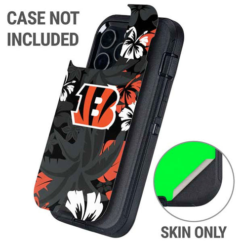 NFL Cincinnati Bengals Tropical Print Otterbox Defender iPhone Skin